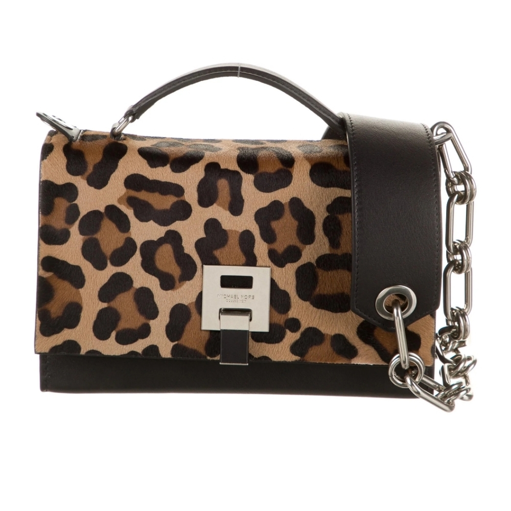 MICHAEL KORS COLLECTIONBancroft Leopard Calf Hair Shoulder Bag w/ Tags